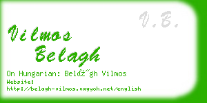 vilmos belagh business card